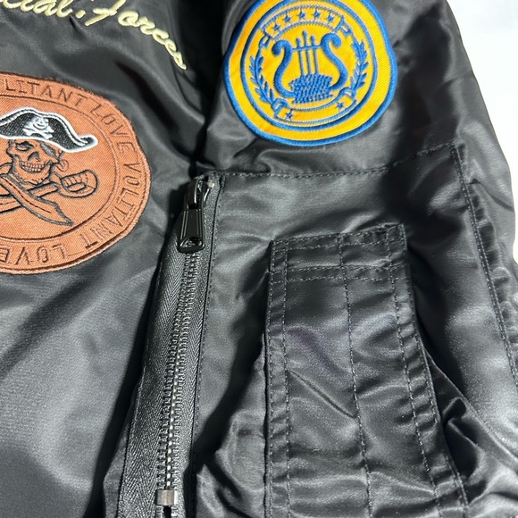 Military Industries by Unsocial MA-1 Special Forces Bomber Jacket Black Large - Picture 10 of 16